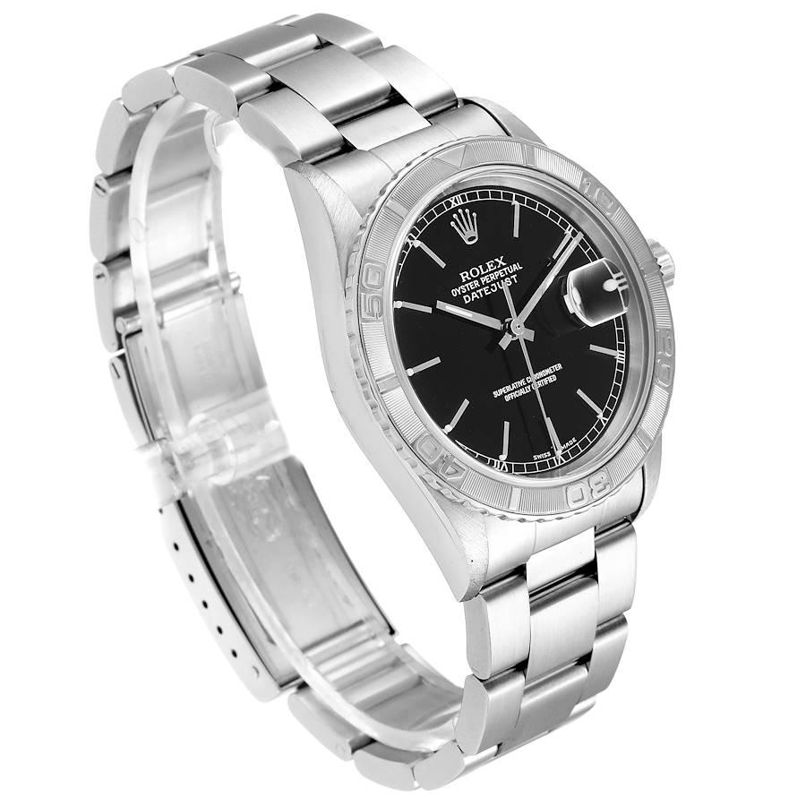 Rolex Turnograph Datejust Steel White Gold Men's Watch 16264 Papers In Excellent Condition For Sale In Atlanta, GA