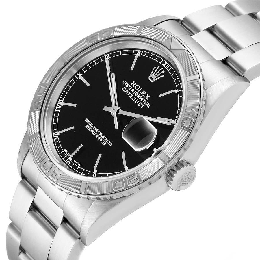 Rolex Turnograph Datejust Steel White Gold Men's Watch 16264 Papers For Sale 2