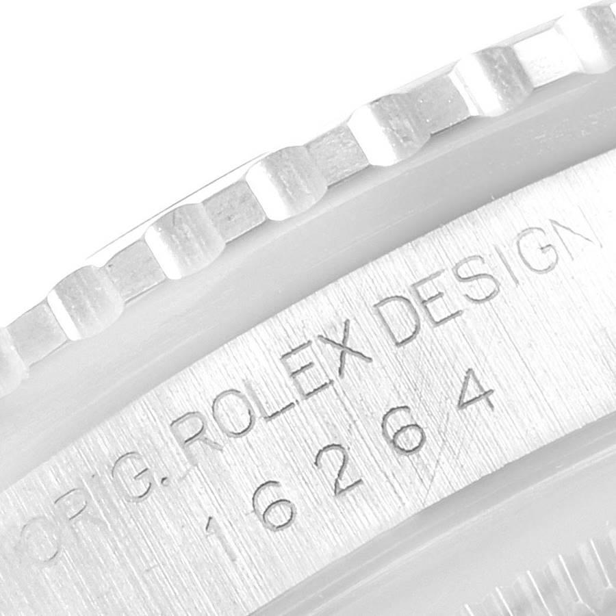 Rolex Turnograph Datejust Steel White Gold Men's Watch 16264 Papers For Sale 4