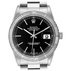 Rolex Turnograph Datejust Steel White Gold Men's Watch 16264 Papers