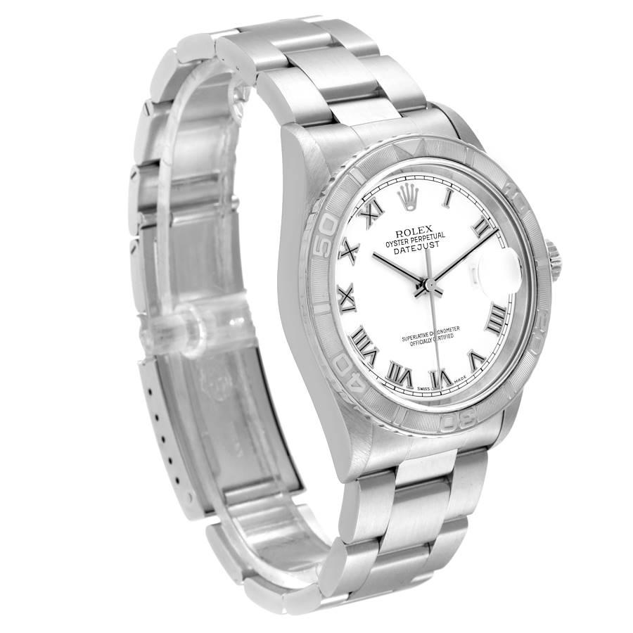 Rolex Turnograph Datejust Herrenuhr aus Stahl und Weißgold mit römischem Zifferblatt 16264 im Zustand „Hervorragend“ im Angebot in Atlanta, GA