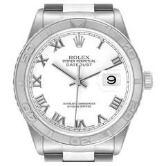 Rolex Turnograph Datejust Herrenuhr aus Stahl und Weißgold mit römischem Zifferblatt 16264