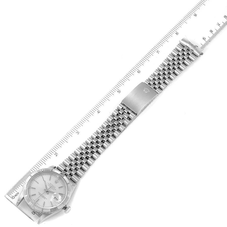 Rolex Turnograph Datejust Steel White Gold Silver Dial Mens Watch 16264 For Sale 3