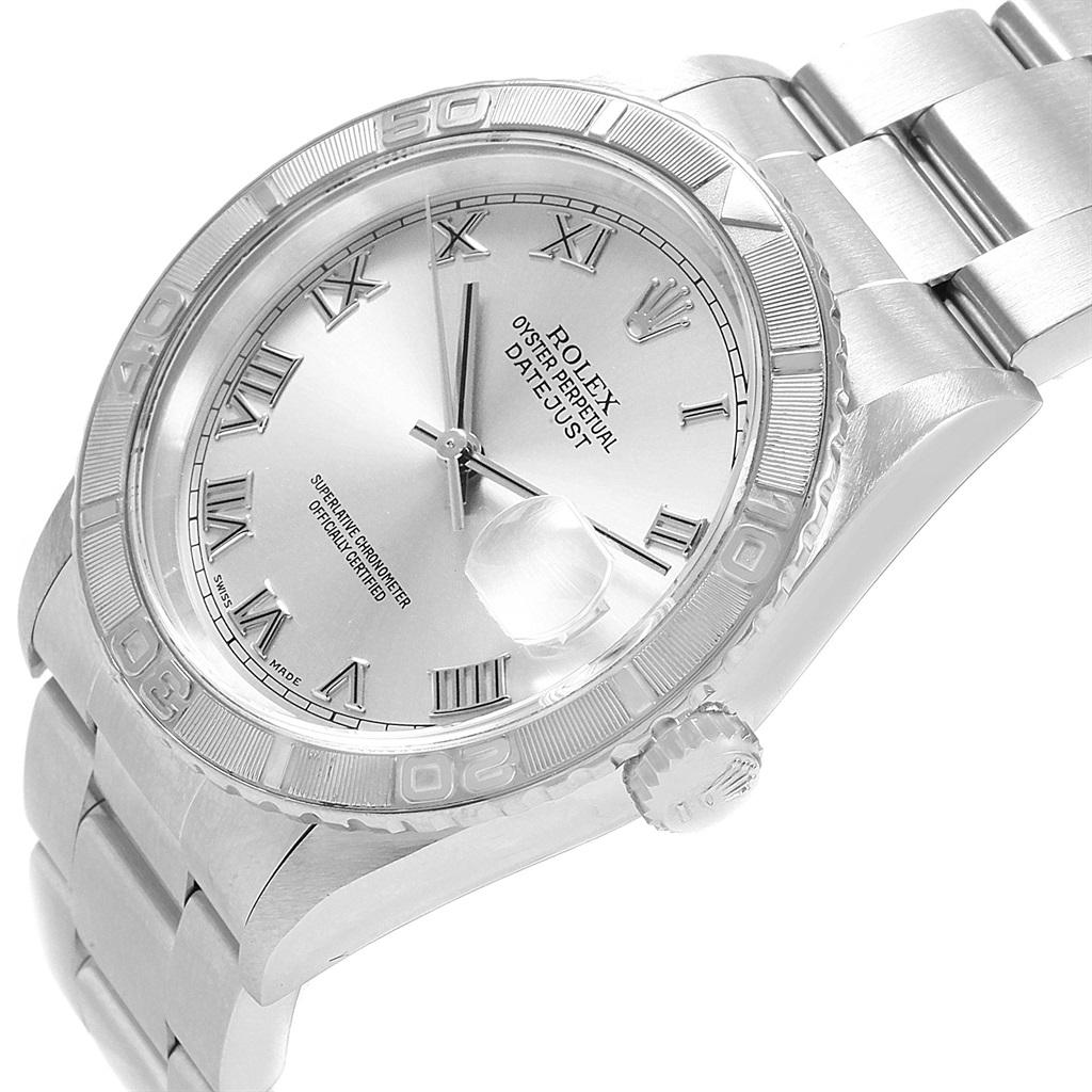 Rolex Turnograph Datejust Steel White Gold Silver Dial Men’s Watch 16264 1