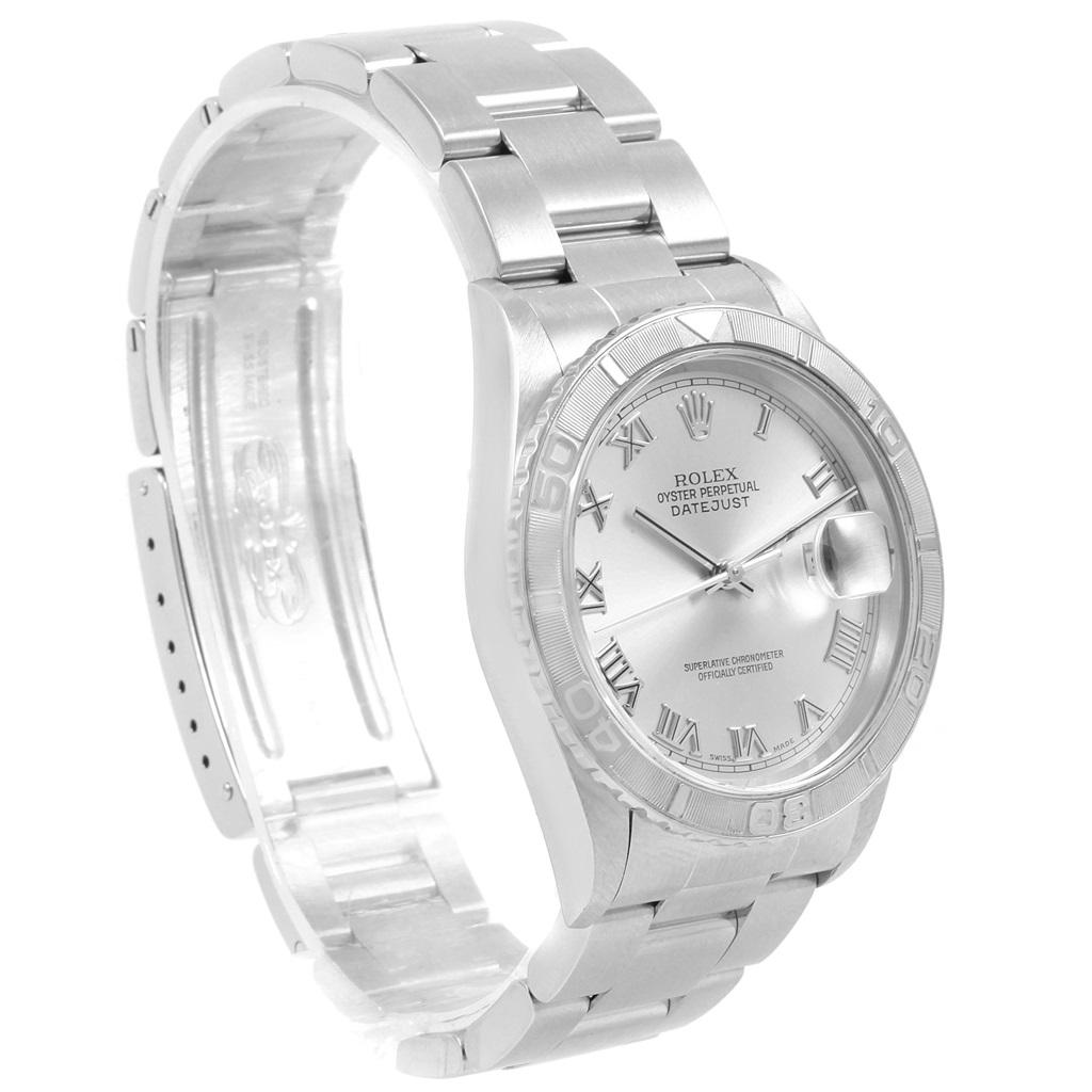 Rolex Turnograph Datejust Steel White Gold Silver Dial Men’s Watch 16264 3