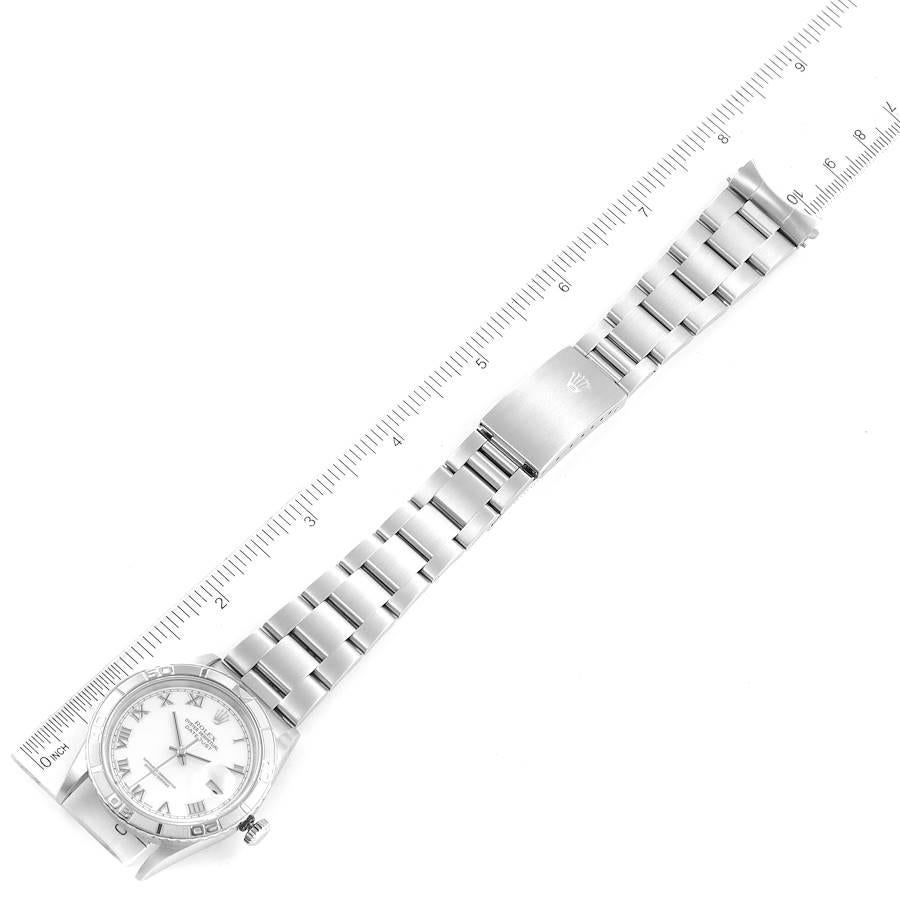 Rolex Turnograph Datejust Steel White Gold White Dial Watch 16264 6