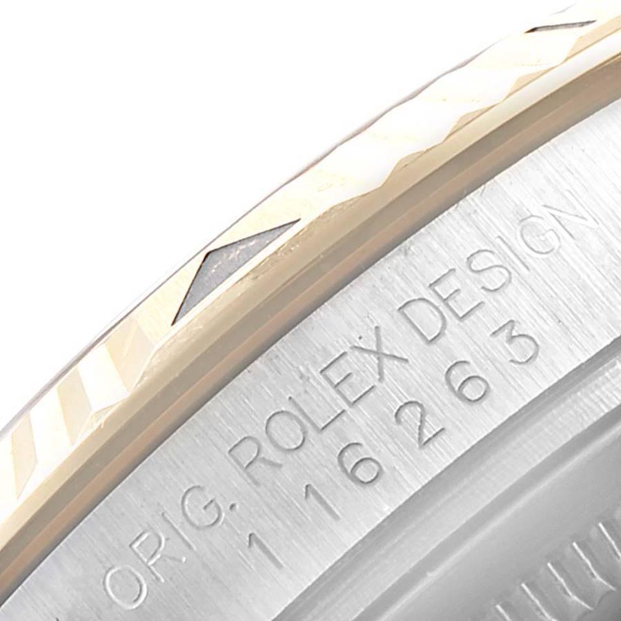 Men's Rolex Turnograph Datejust Steel Yellow Gold Japan LE Watch 116263 Box Card For Sale