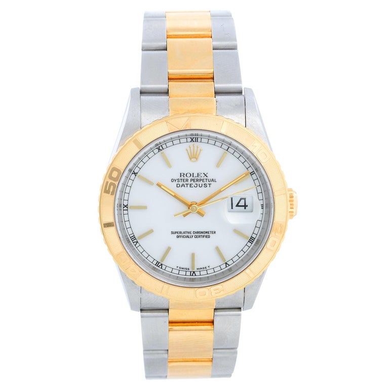 Rolex Turnograph Men's 2-Tone Watch 16263 For Sale at 1stDibs | rolex 8570f  geneve 750 18k precio, 8570f rolex 18k, rolex 8570f geneve 750 18k white  gold