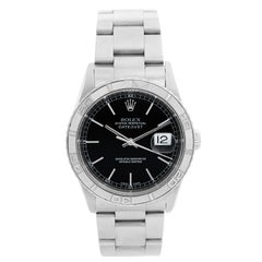 Rolex Montre turnographe en acier pour homme avec lunette Thunderbird 16264