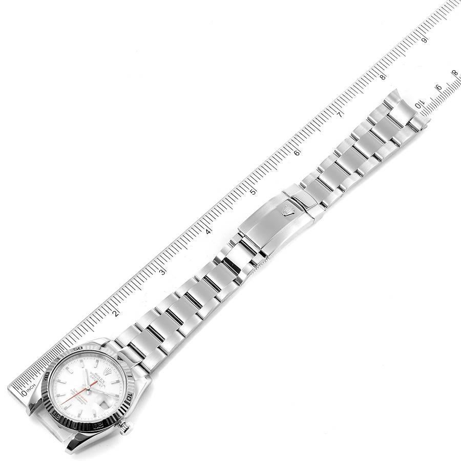 Rolex Turnograph Steel White Gold Bezel Men’s Watch 116264 Box 6
