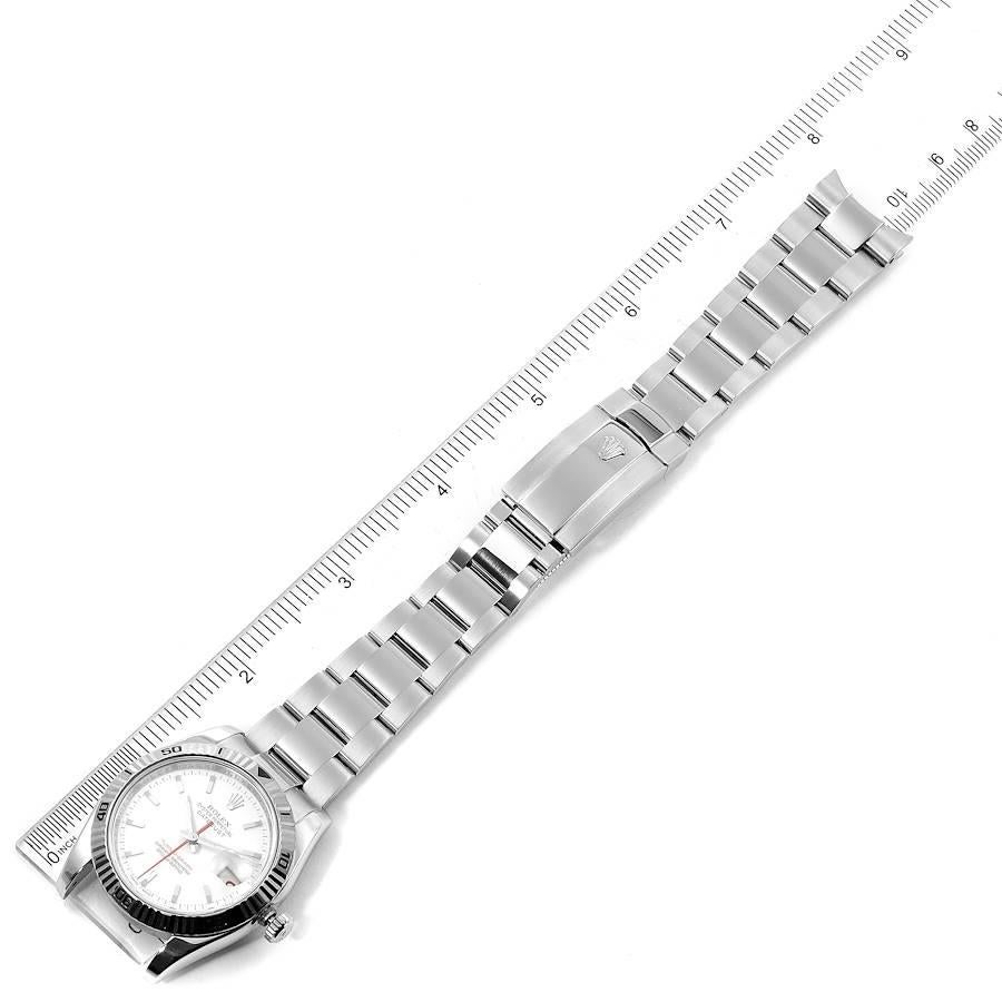 Rolex Turnograph Steel White Gold Bezel Men's Watch 116264 Box For Sale 7