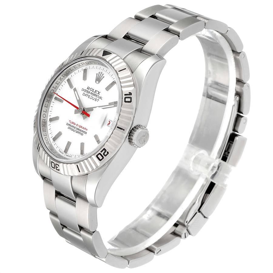 Rolex Turnograph Steel White Gold Bezel Men's Watch 116264 Box For Sale 1