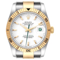 Rolex Turnograph Acciaio Oro Giallo Giappone LE Orologio da Uomo 116263 Scatola
