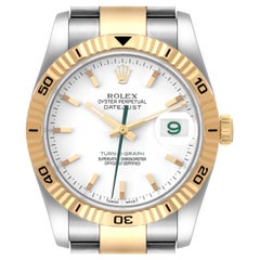 Rolex Turnograph Steel Yellow Gold Japan LE Mens Watch 116263 Box Card