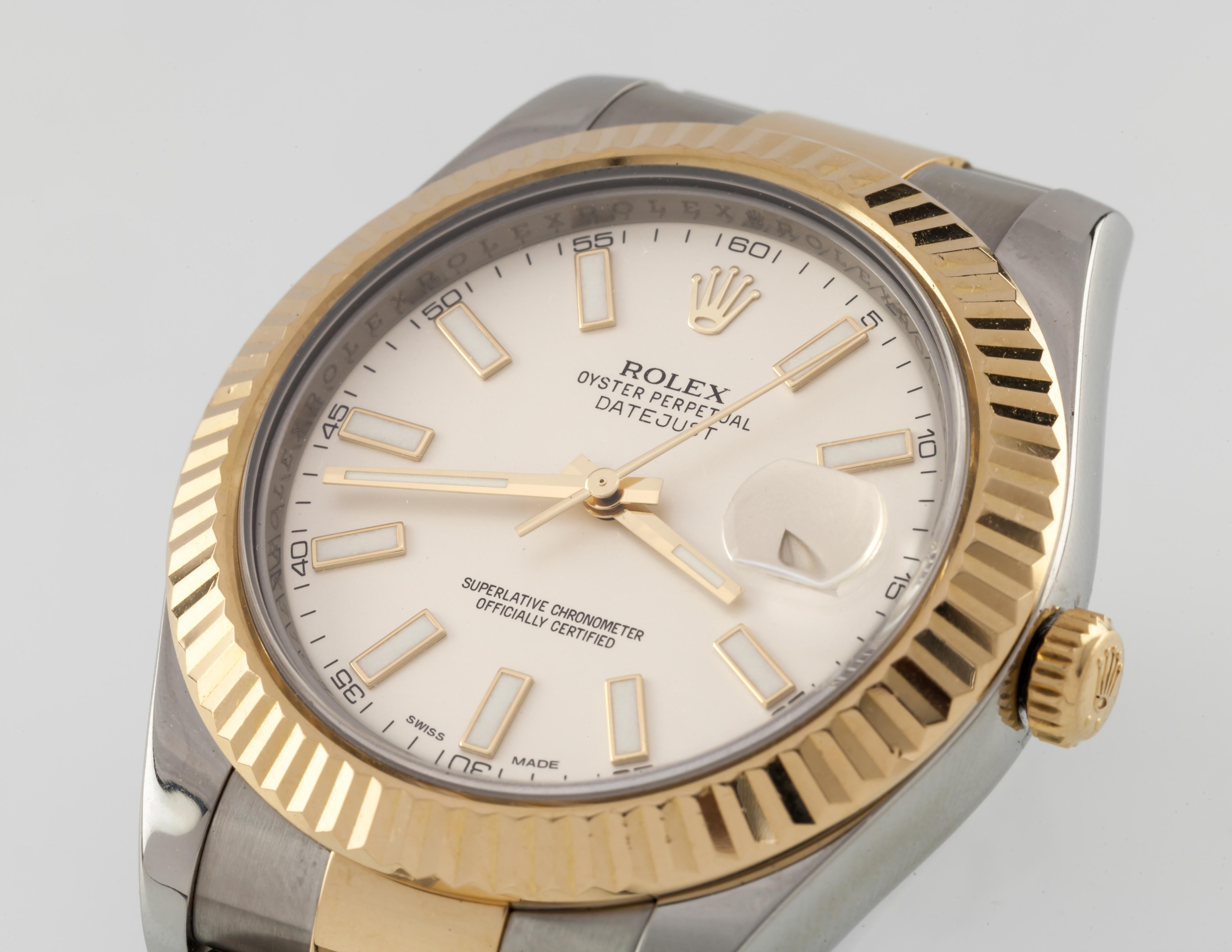 Rolex Two-Tone 18k Gold + Stainless Men's OPDJ 116333 Automatic Watch 2010 For Sale 5
