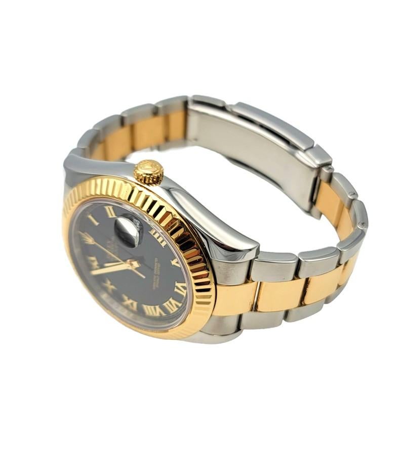 Rolex Two Tone 18k Yellow Gold and Steel Unisex Watch In Excellent Condition For Sale In Palm Beach, FL