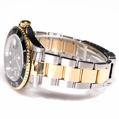 Rolex Two-Tone Black Ceramic Submariner 18 Karat Gold and Stainless Steel