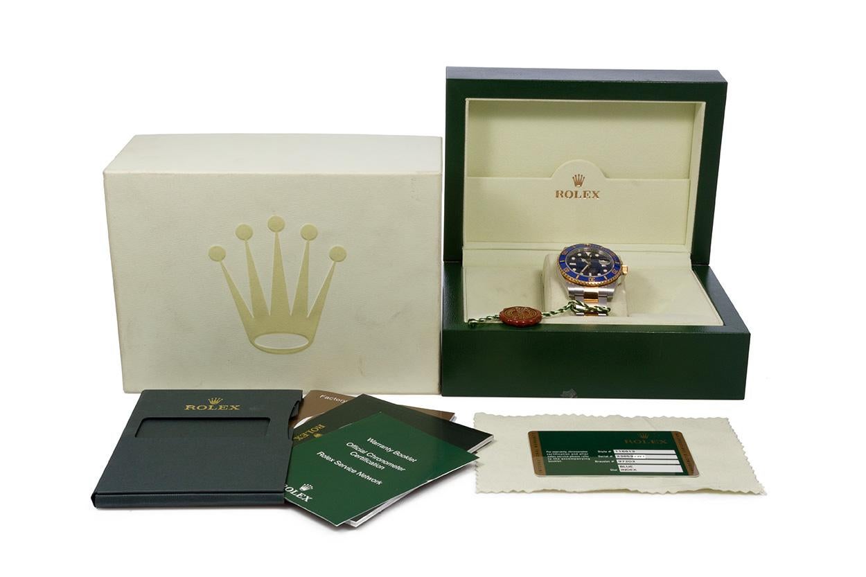 Rolex Two Tone Blue Ceramic Submariner 18k Gold & Stainless Steel 116613 BNP 3
