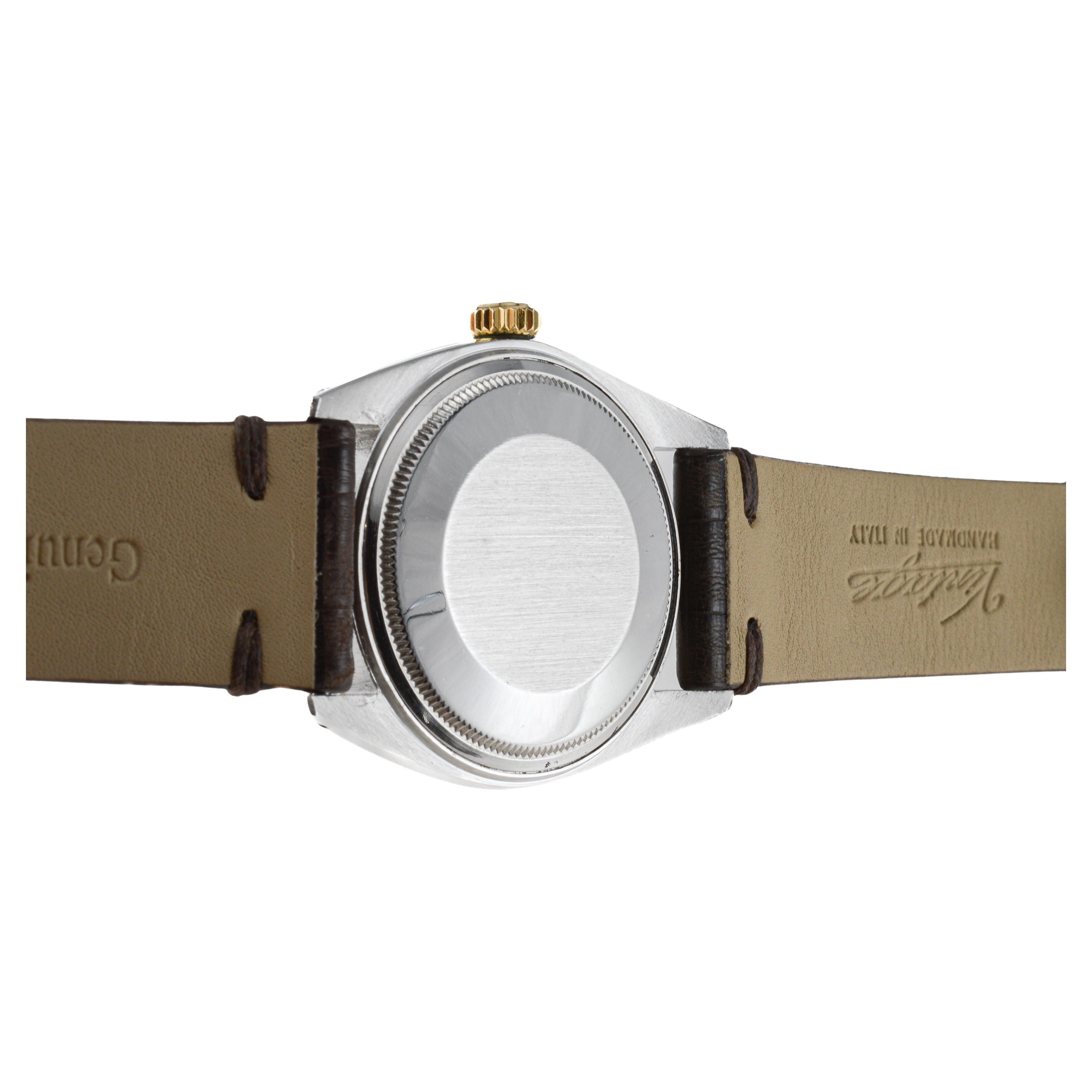 Rolex Two-Tone Datejust Never Polished with Patinated Bezel Original Dial 1968 10
