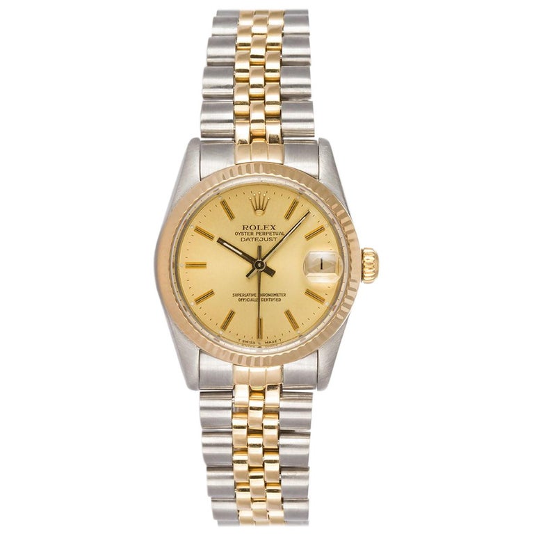 Rolex Two-Tone Datejust Stainless Steel and 18 Karat Yellow Gold 68273 ...