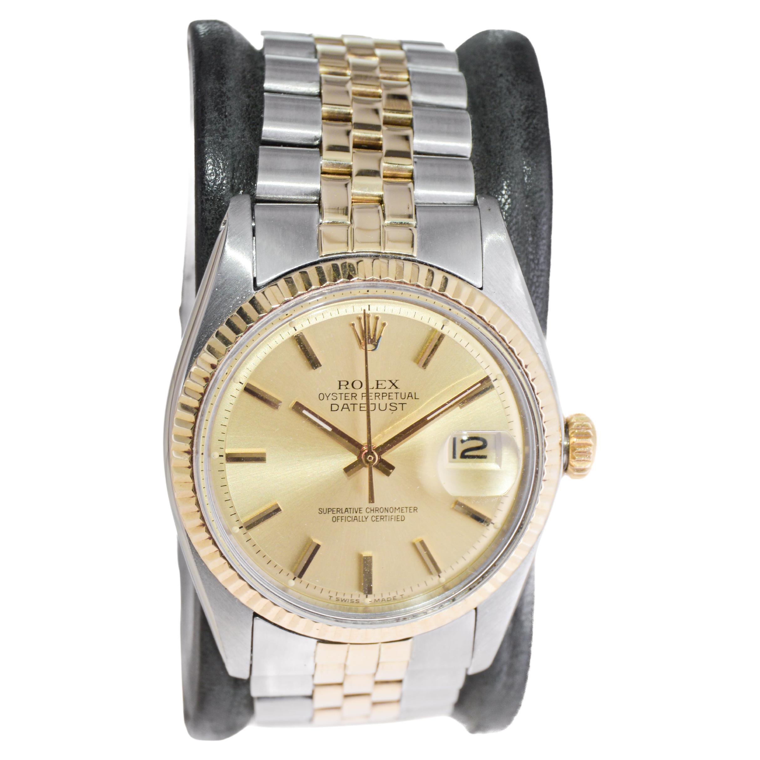 Modern Rolex Two-Tone Datejust With Box & Papers and Original Dial From 1978  For Sale
