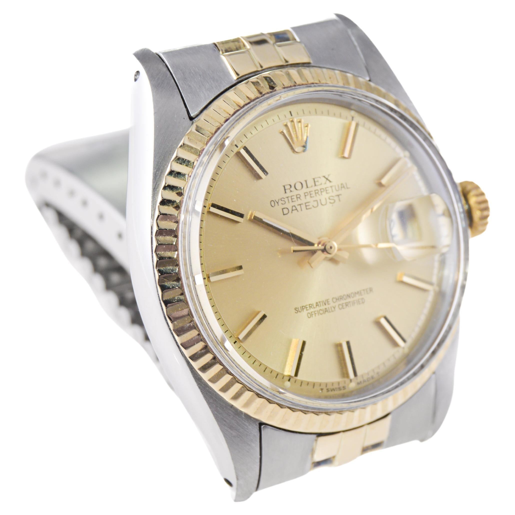 Women's or Men's Rolex Two-Tone Datejust With Box & Papers and Original Dial From 1978  For Sale