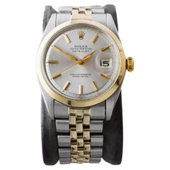 Rolex Two Tone Datejust with Rare Polished Bezel circa, 1964