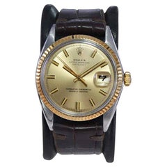 Rolex Two Tone Full Size Datejust with Original Dial from 1971