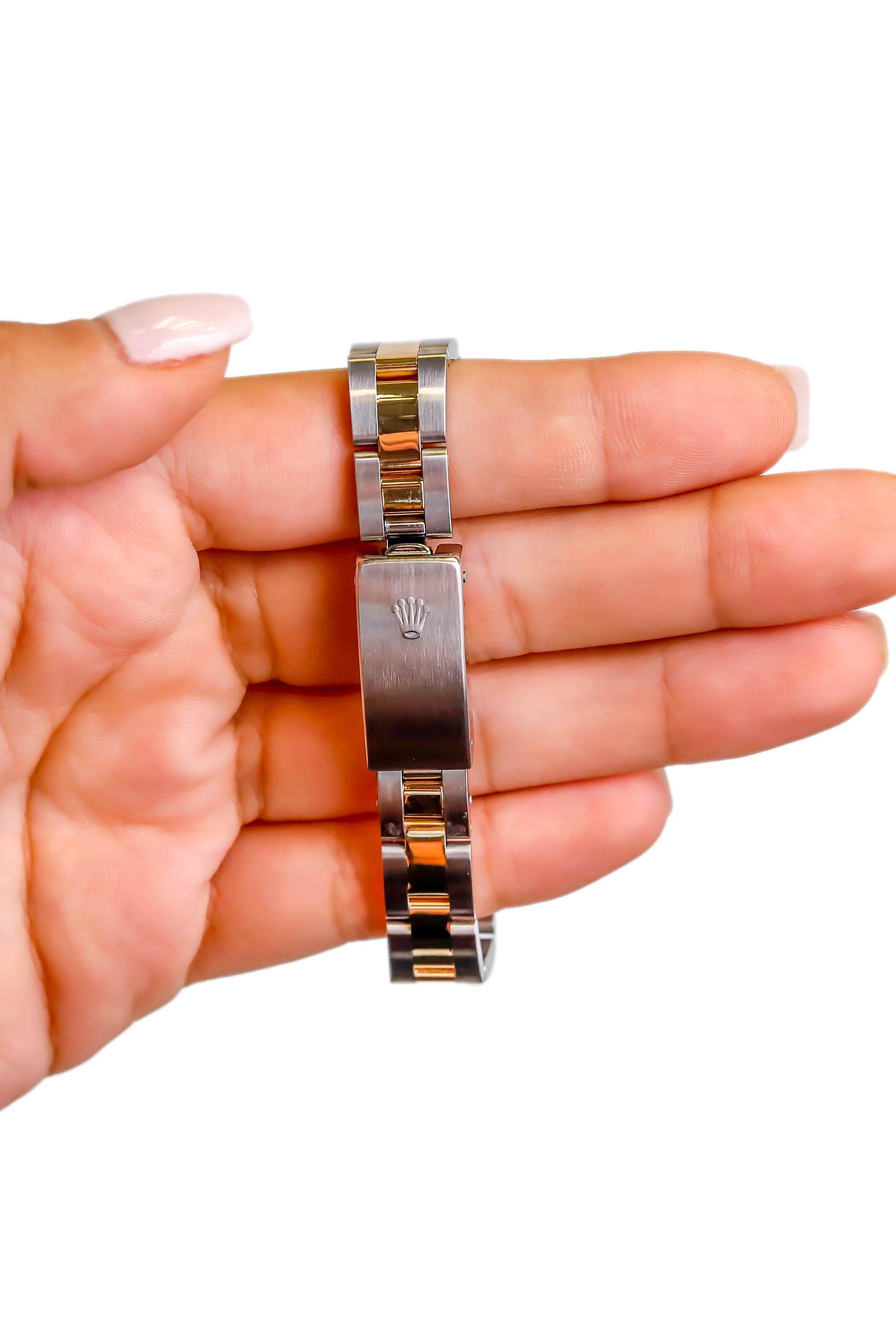 Rolex Two-Tone Ladies Datejust, Automático Esfera Rubí Diamante Oro 18 Kilates en venta 1