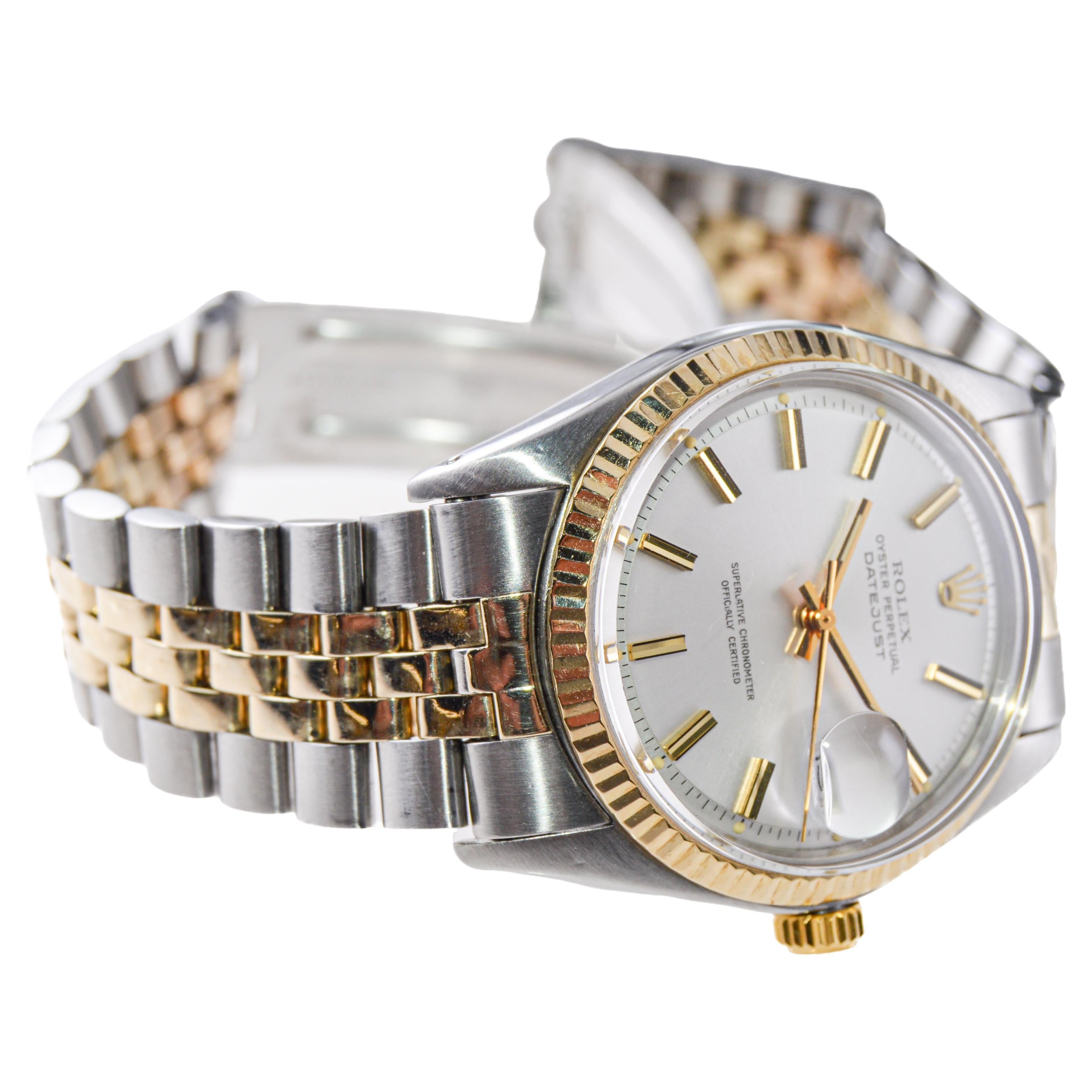 Rolex Two-Tone Oyster Perpetual Datejust Ref 1601 de 1972 con papeles originales 5