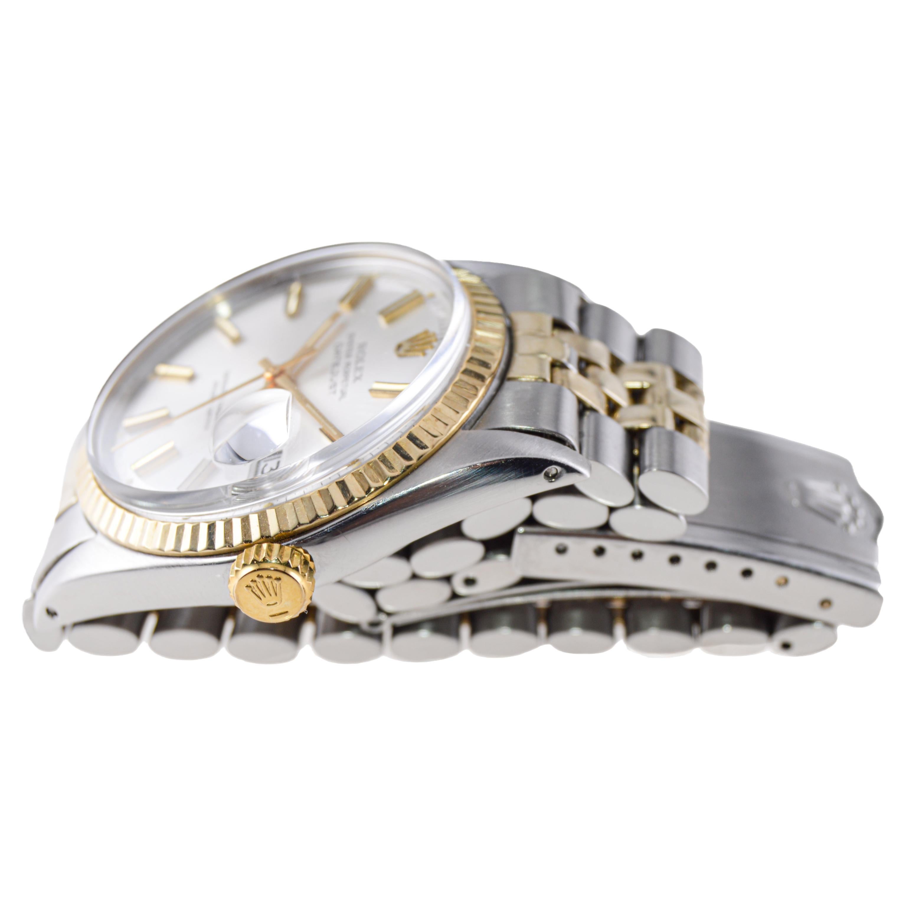Rolex Two-Tone Oyster Perpetual Datejust Ref 1601 de 1972 con papeles originales 6