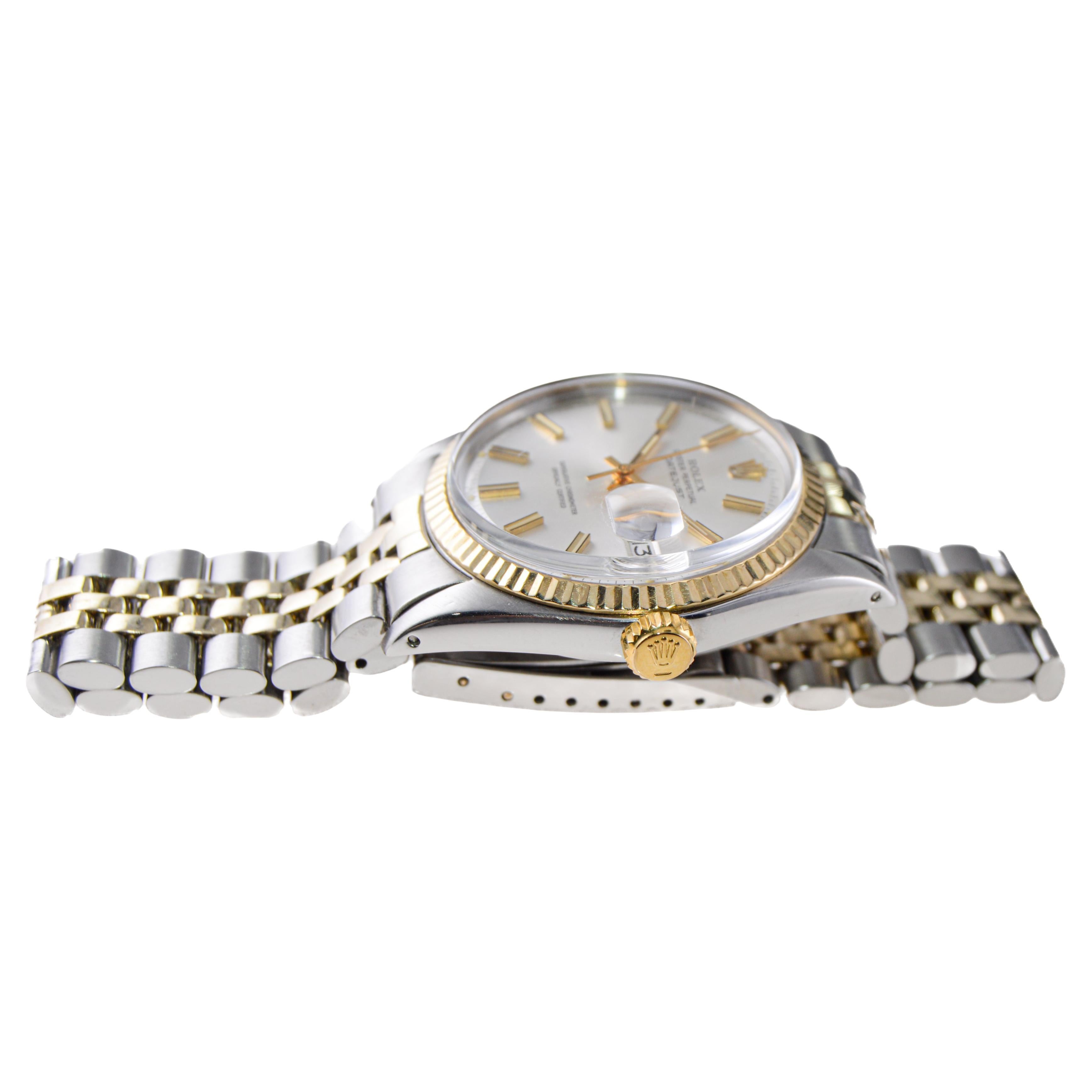 Rolex Two-Tone Oyster Perpetual Datejust Ref 1601 de 1972 con papeles originales 7