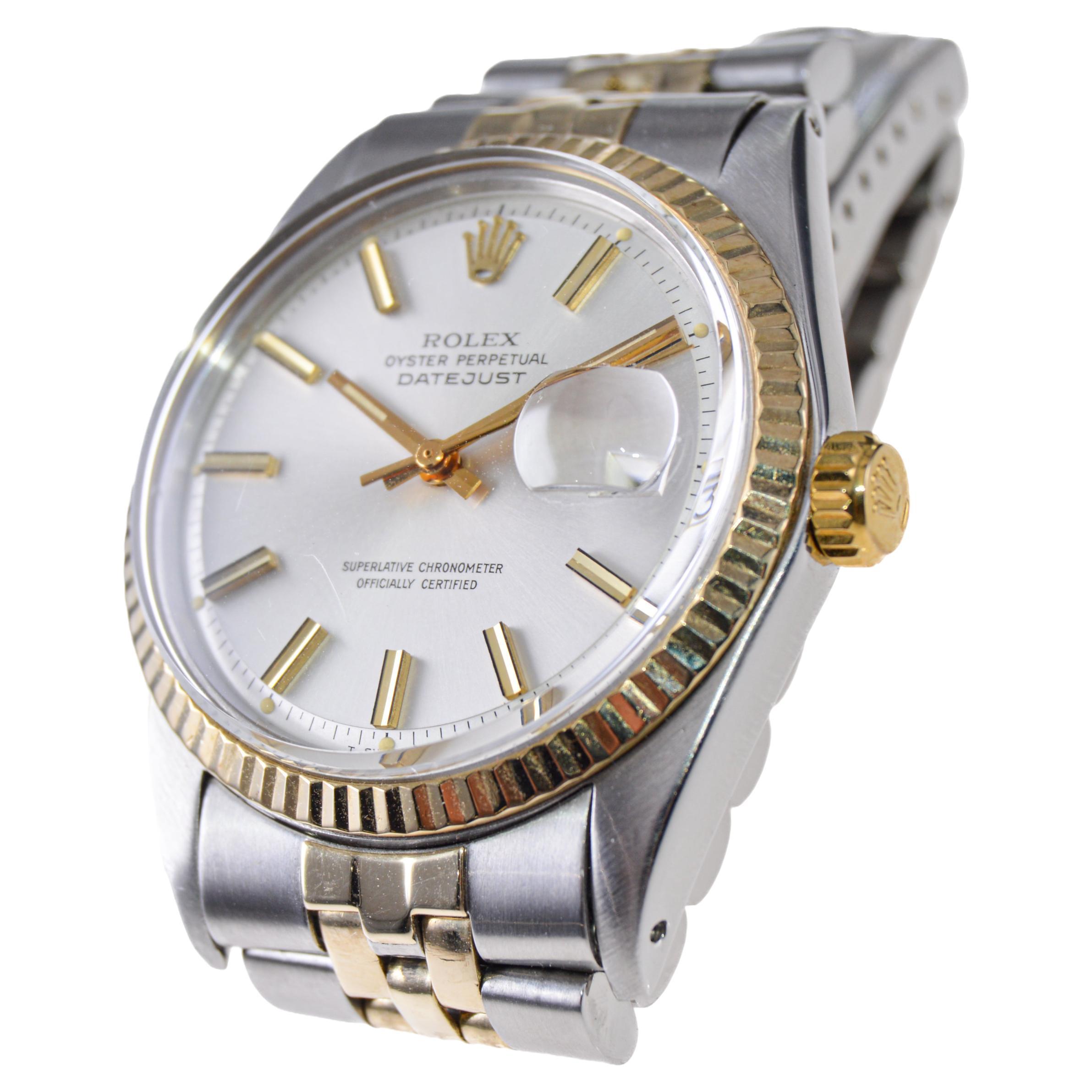 Rolex Two-Tone Oyster Perpetual Datejust Ref 1601 de 1972 con papeles originales 2