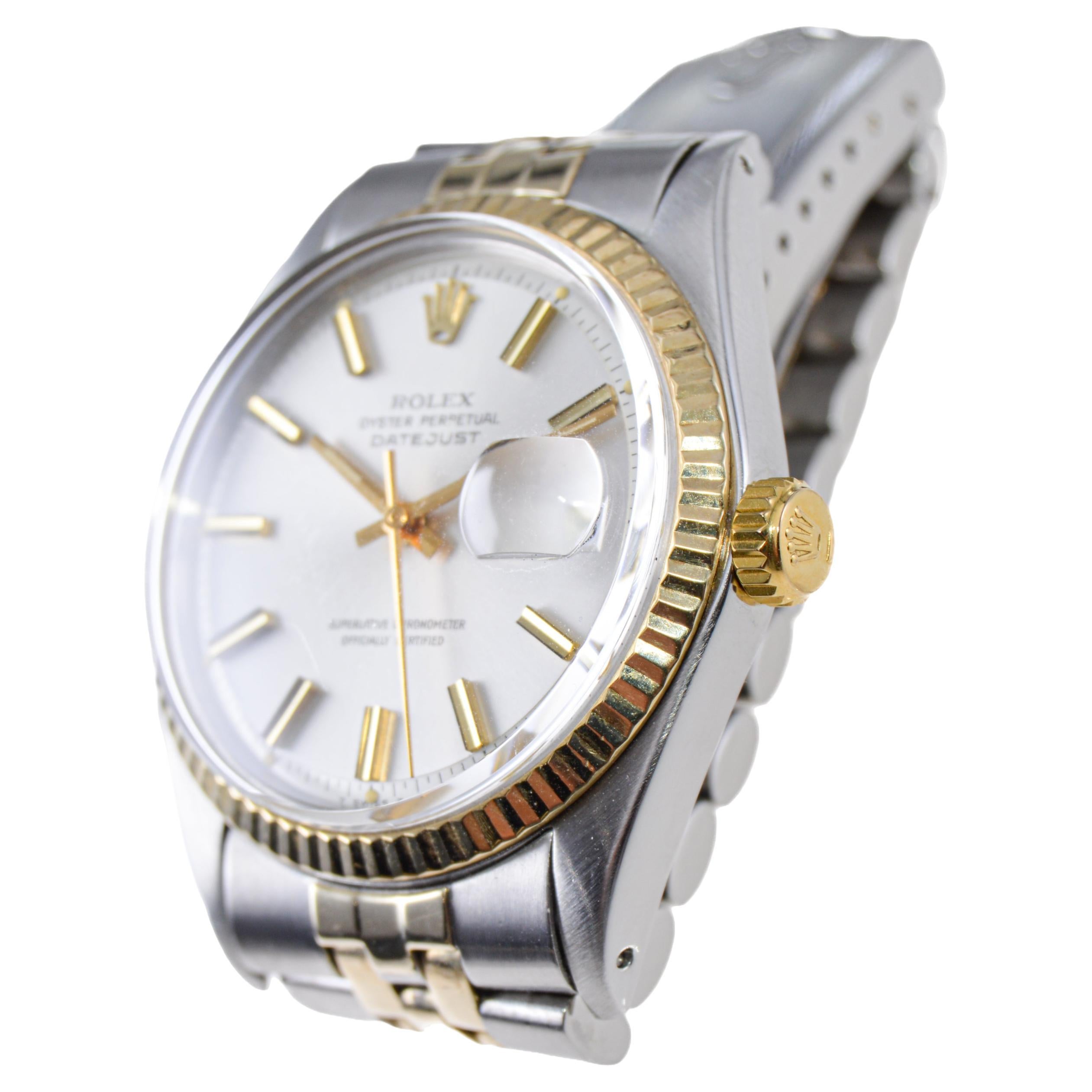 Rolex Two-Tone Oyster Perpetual Datejust Ref 1601 de 1972 con papeles originales 3