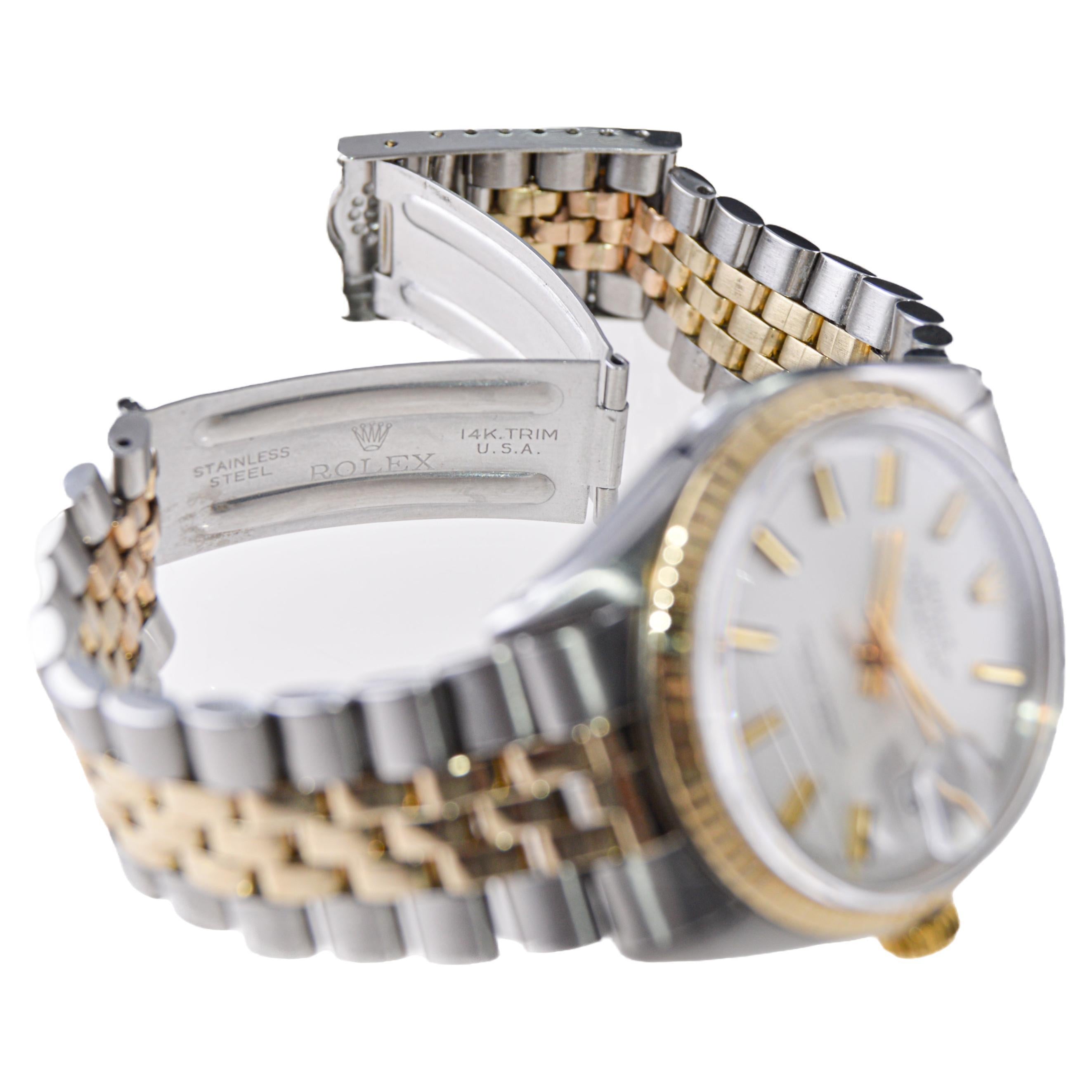 Rolex Two-Tone Oyster Perpetual Datejust Ref 1601 de 1972 con papeles originales 4