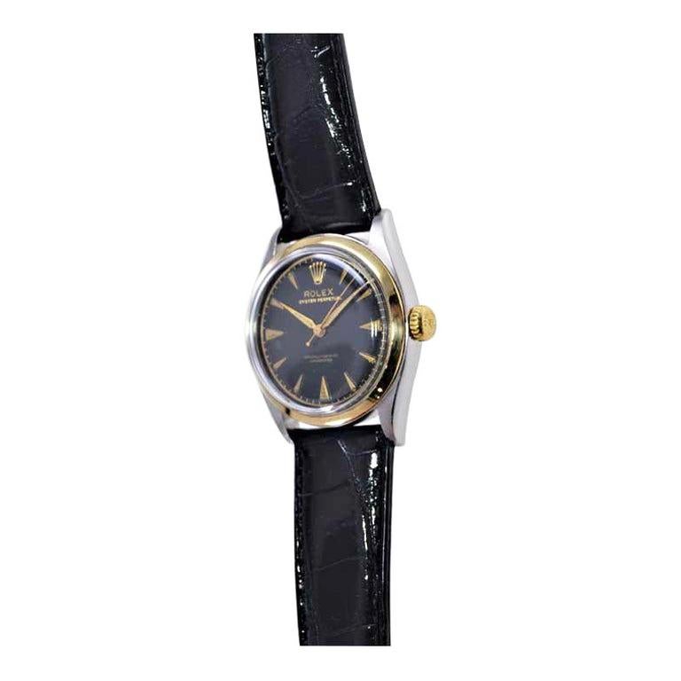 Rolex Two Tone Oyster Perpetual with Original Dial from 1951 For Sale 1