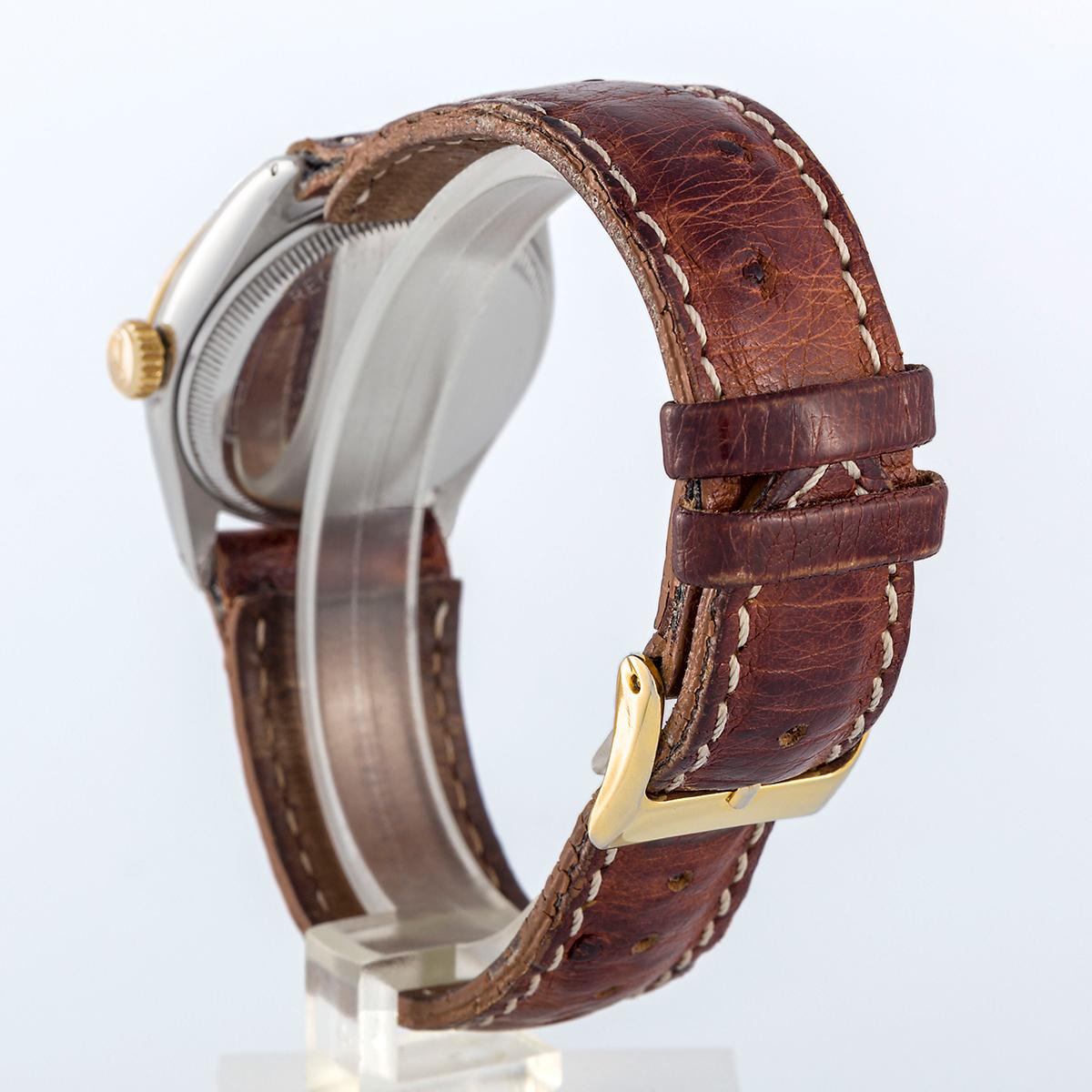 Rolex Zwei Ton Oyster Semi Bubbleback Super Patina Zifferblatt Referenz 6286 im Angebot 2