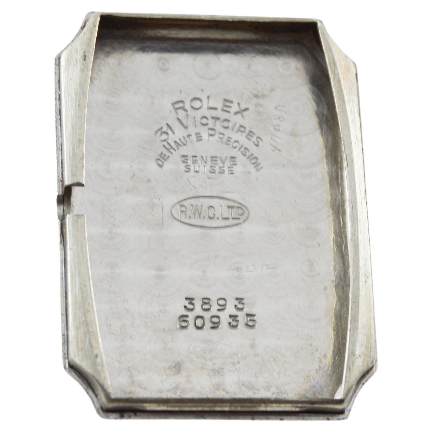 Reloj de vestir Rolex de dos tonos de oro rosa y acero inoxidable, circa años 30 en venta 11