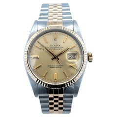 Rolex Acero inoxidable bicolor 18KYG 36mm Datejust 16013 Circa 1980's