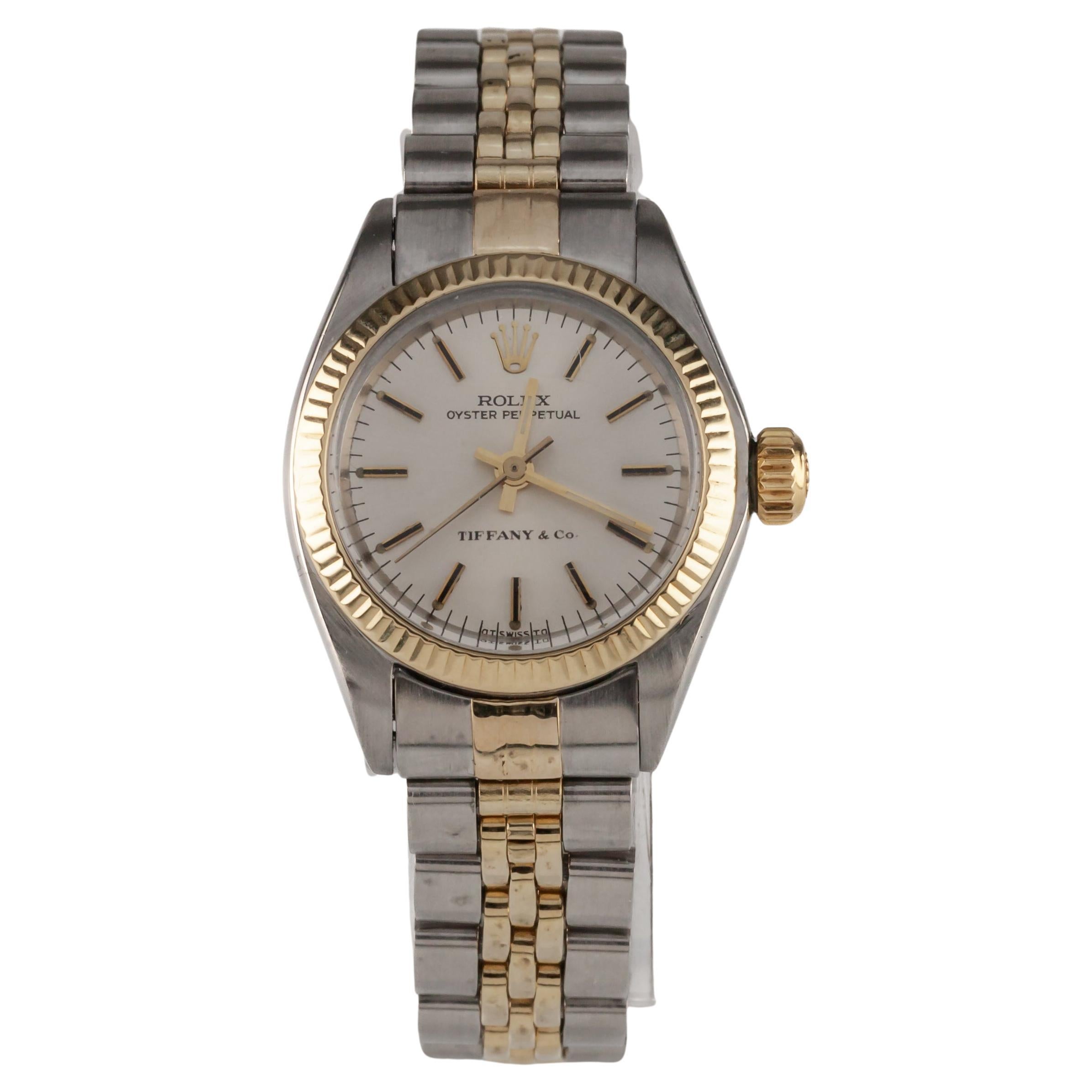 Rolex Two-Tone Stainless Steel and Gold Women's Datejust w/ Box 6917 Tiffany&Co