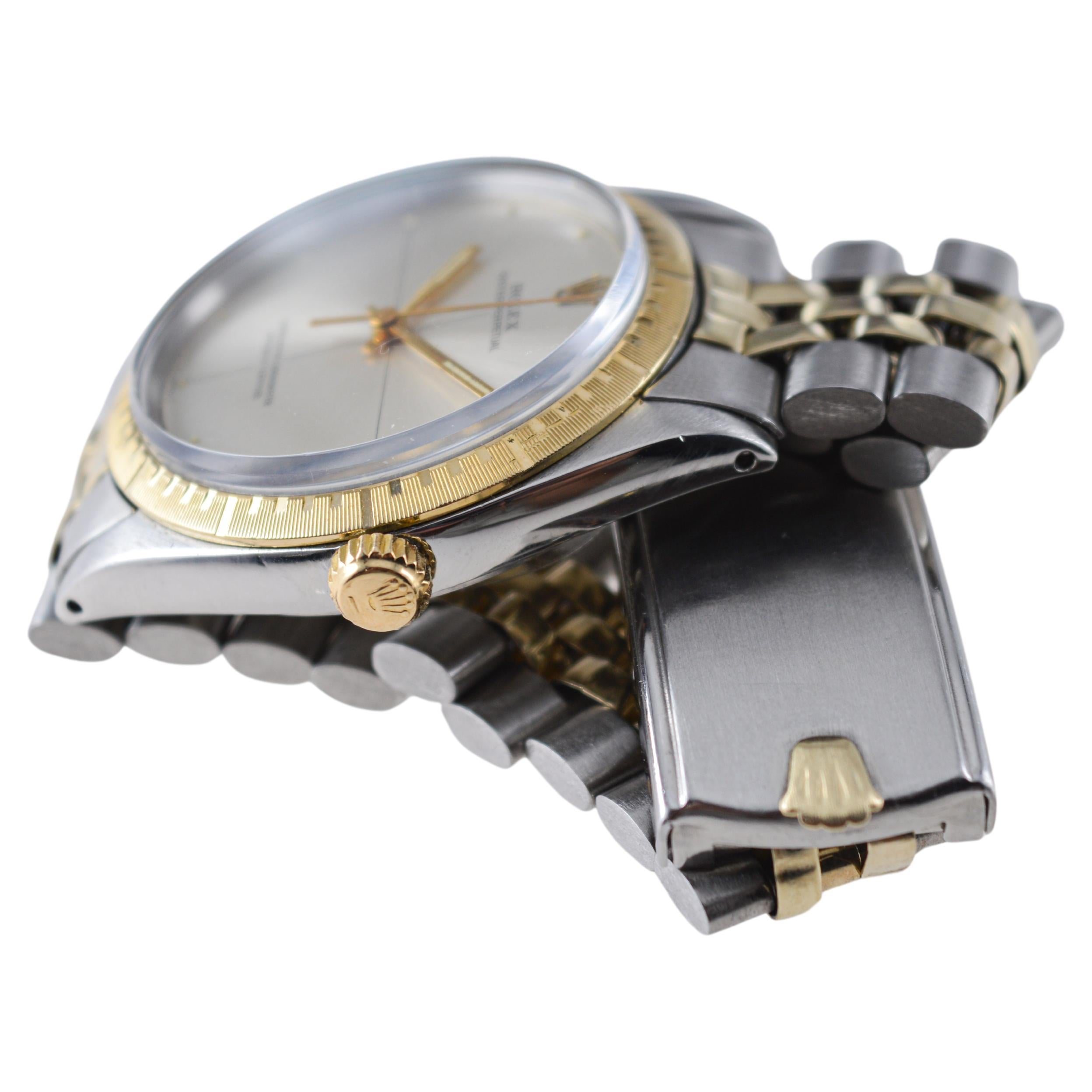Rolex Two Tone Zephyr with Original Bracelet from 1968 For Sale 2