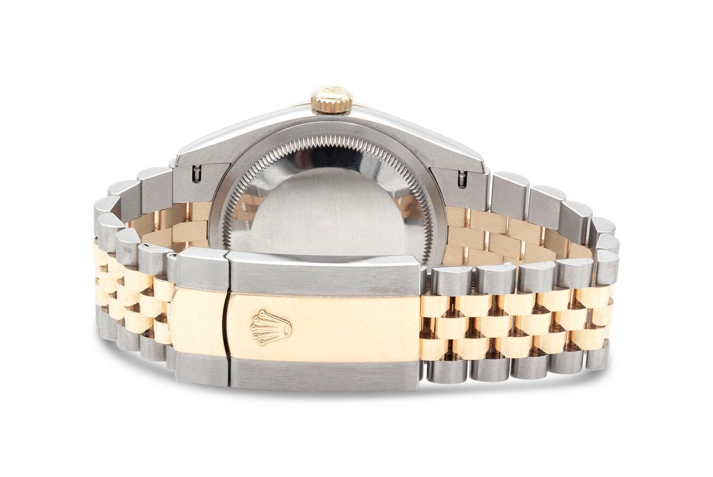 Rolex Zweifarbige Datejust-Uhr mit Logo und Zifferblatt Damen im Angebot