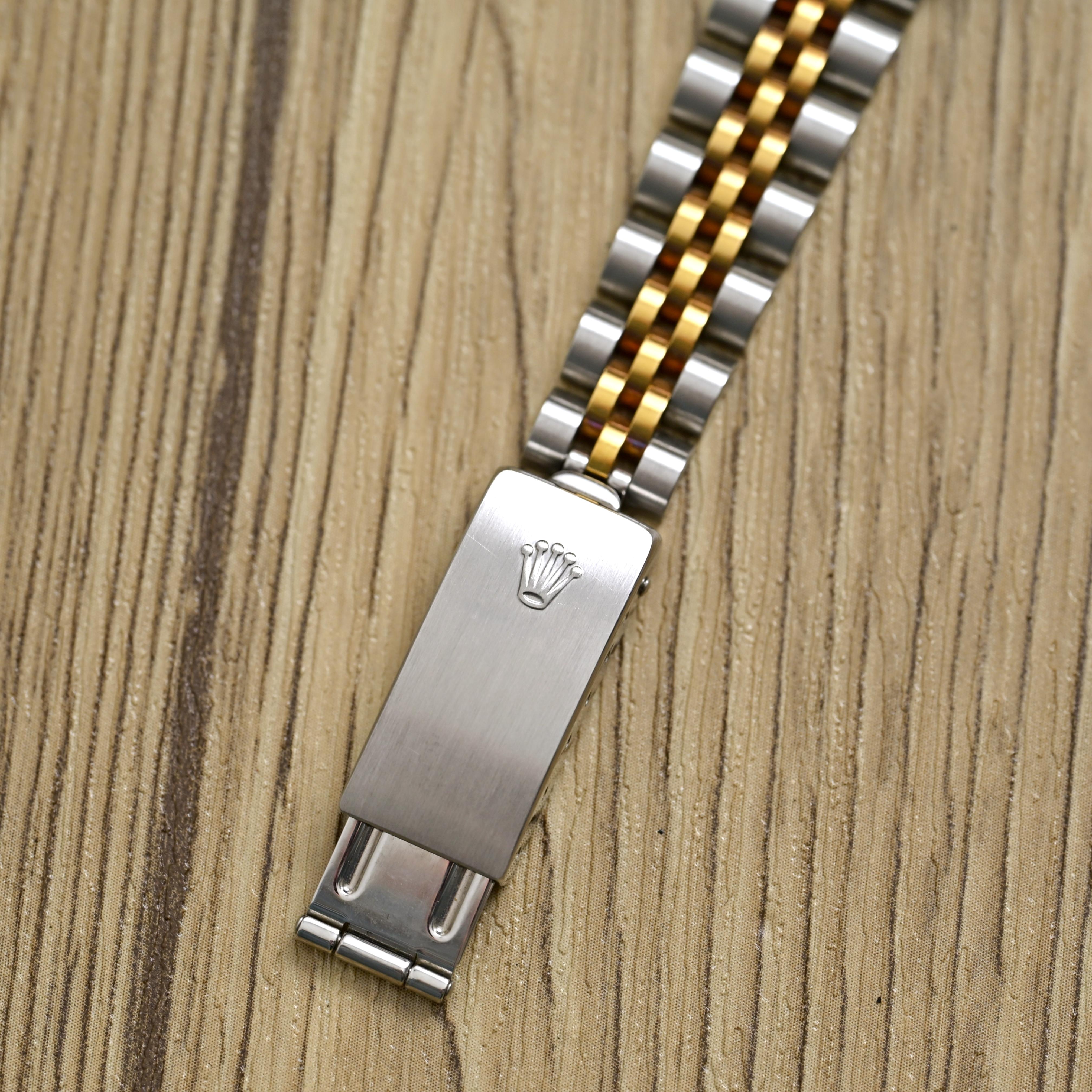 Rolex Two-Tones Lady Datejust Computer Zifferblatt w / Papier Ref. 69173 im Angebot 6