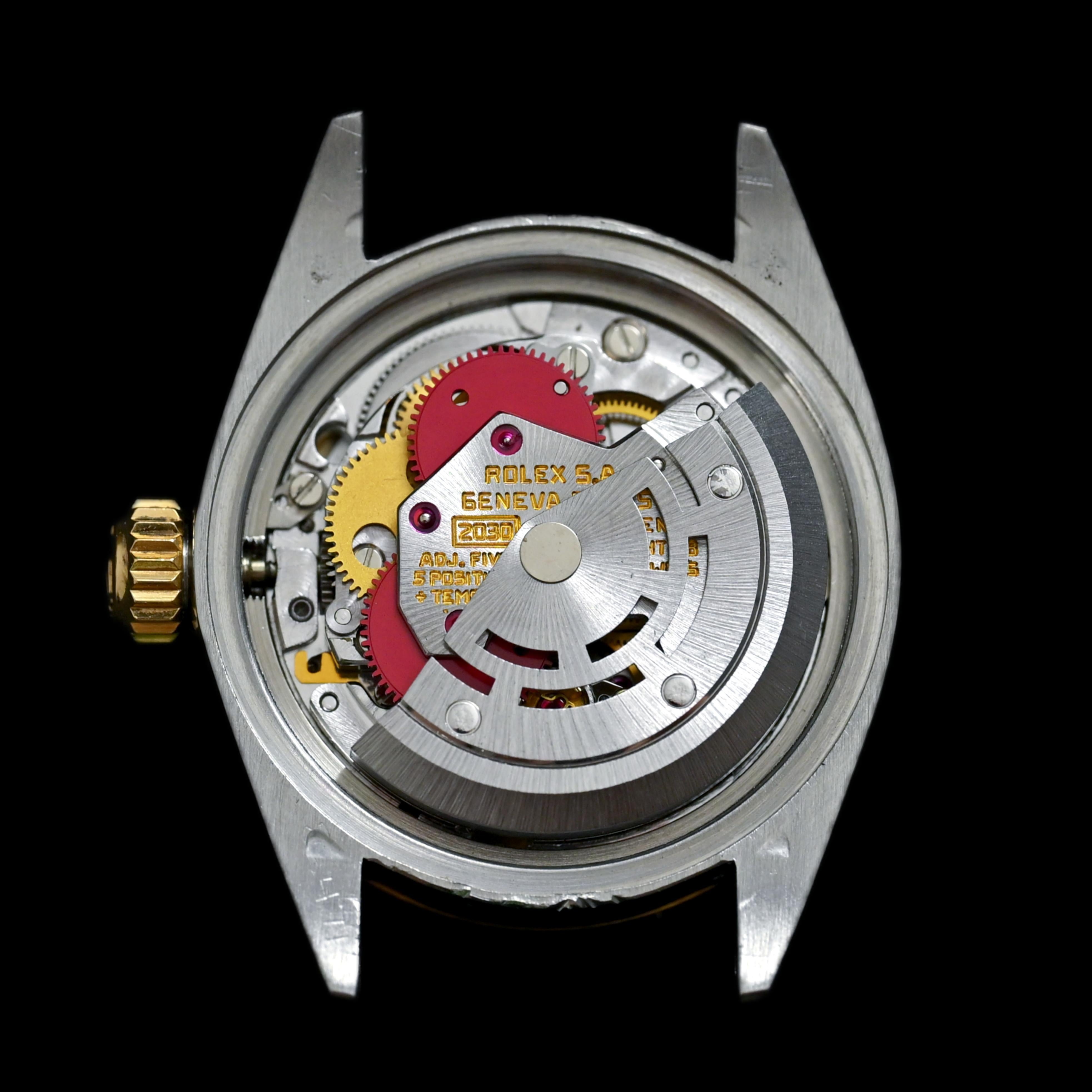 Women's Rolex Two-Tones Lady Datejust Gold Dial Tiffany&Co. w/ Leather Strap Ref. 6917 For Sale