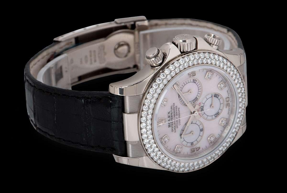 rolex daytona mother of pearl diamonds