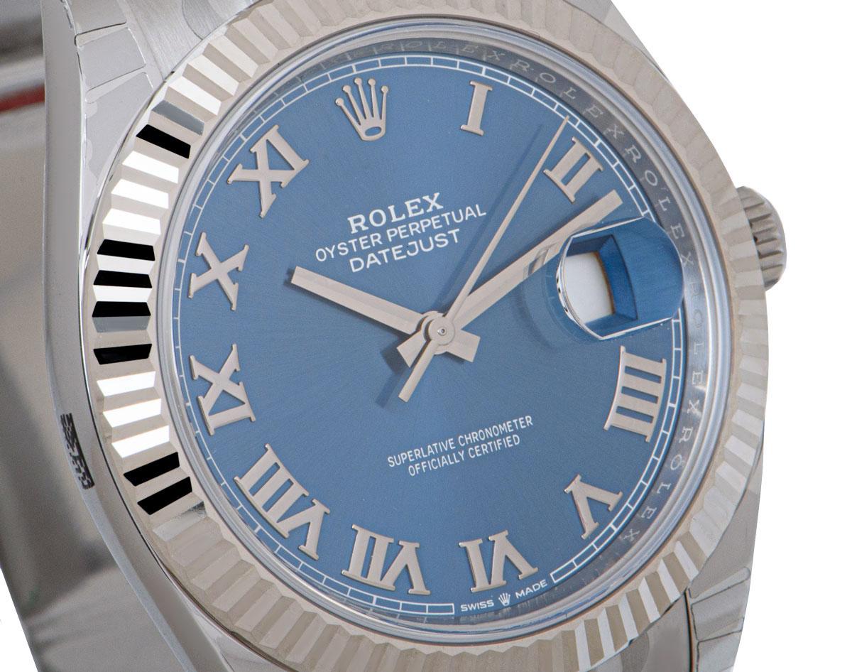 datejust 41 blue on wrist