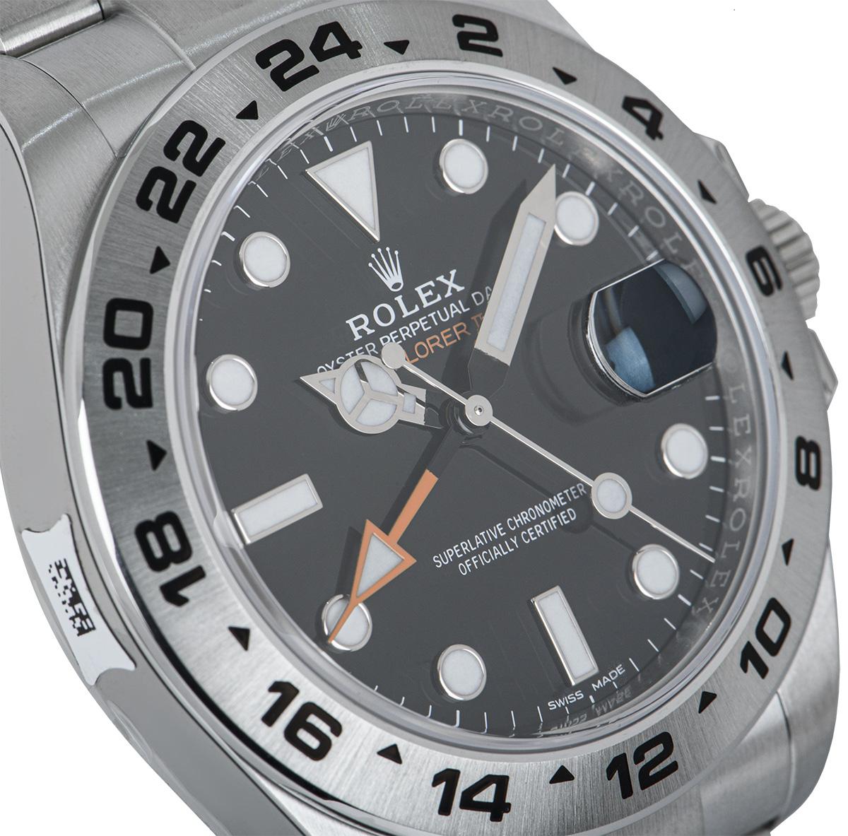 Men's Rolex Unworn Explorer II Gents Stainless Steel Black Dial B&P 216570