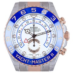 Rolex Unworn Yacht-Master II Stainless Steel and 18 Karat Gold White Dial 116681