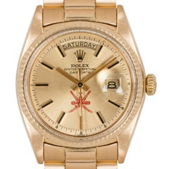 Rolex Muy Raro Day-Date Vintage Caballero Oro Amarillo 18k Champán Esfera Omaní 1803