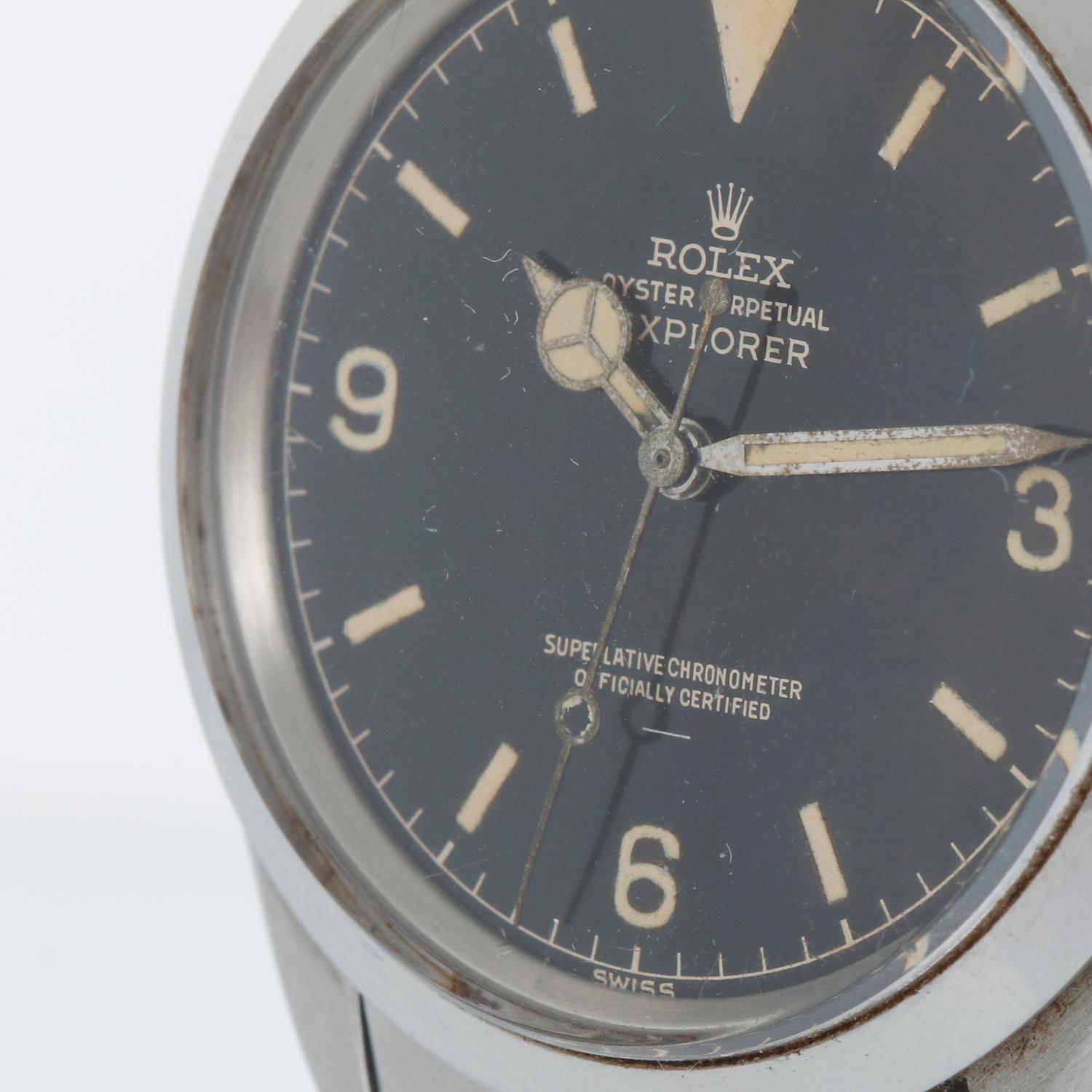 Rolex Vintage 1016 Explorer Gilt Underline Dial 1963 With Military Inscription For Sale 6